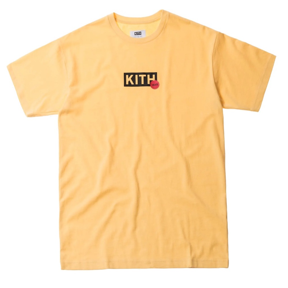 KITH Treats Proof Sticker T-shirt Yellow size Large